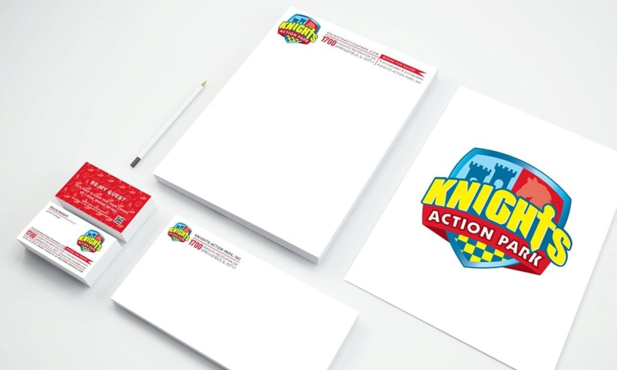 Knights action park logo & collateral