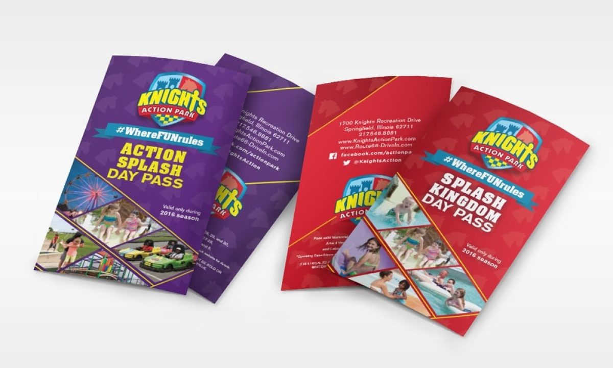 Knights action park logo & collateral